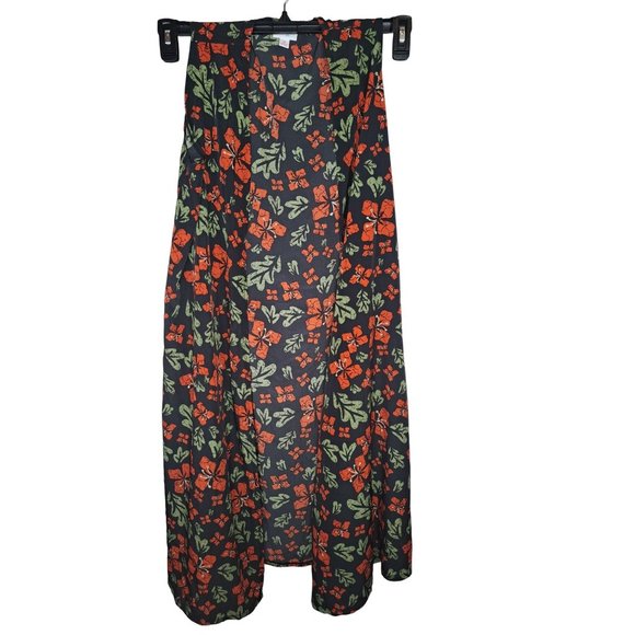 LuLaRoe Joy Simply Comfortable Medium Red/Black/Orange Duster - Picture 1 of 4